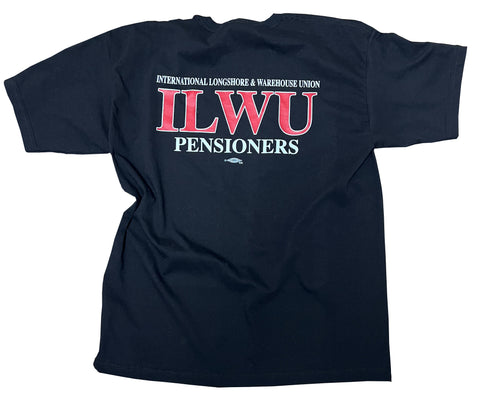 ILWU Times Pensioner Blk Red Wht