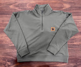 WOMENS CROP QUARTER ZIP LTHR SQR